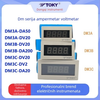 TOKY DM3A/B/C-DV20 ultratanki digitalni panelni voltmetr, ulaz 0-10 V