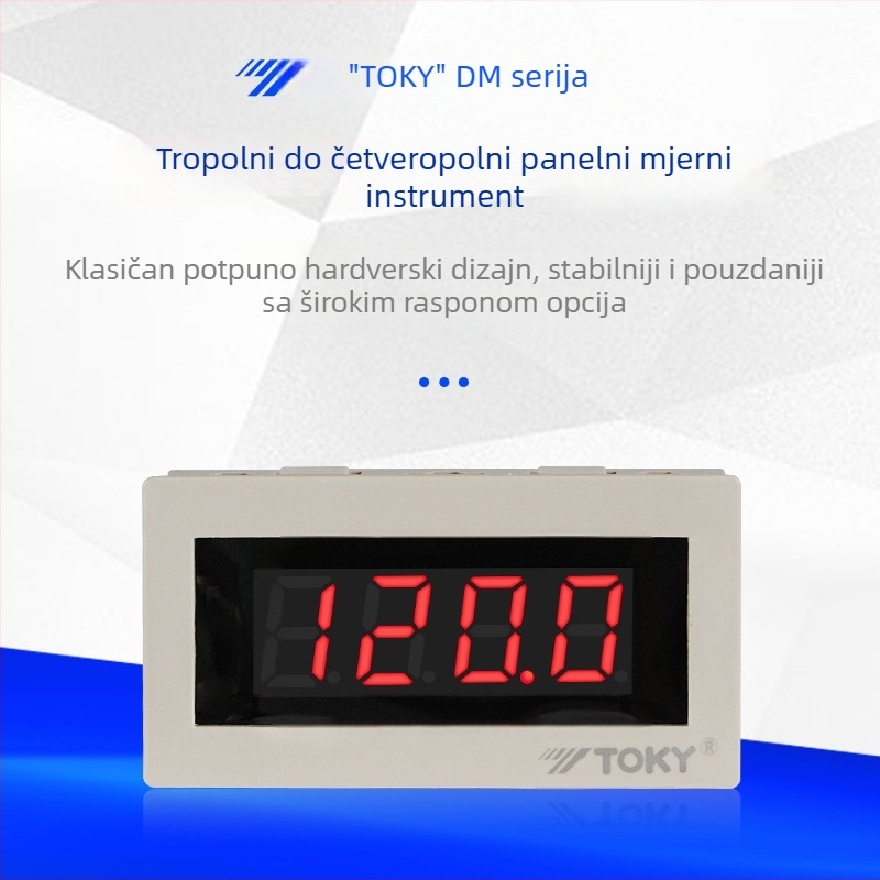 TOKY DM3A/B/C-DV20 ultratanki digitalni panelni voltmetr, ulaz 0-10 V