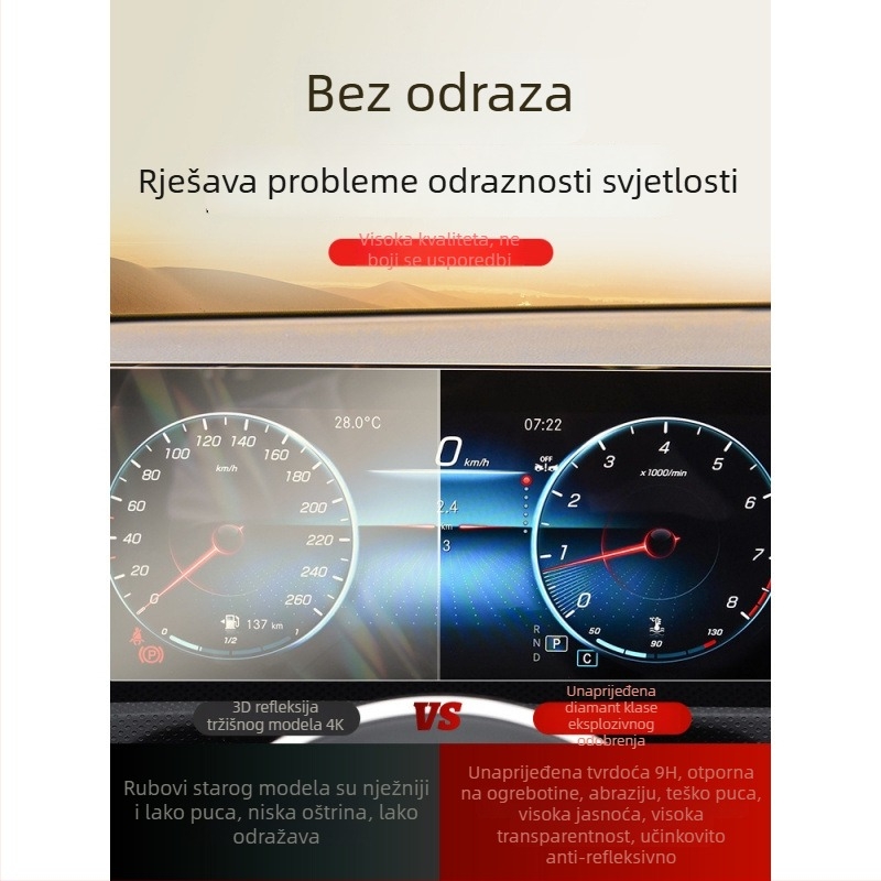 Tesla Model 3/Y središnji zaslon – zaštitni kaljeni staklo za navigacijski zaslon