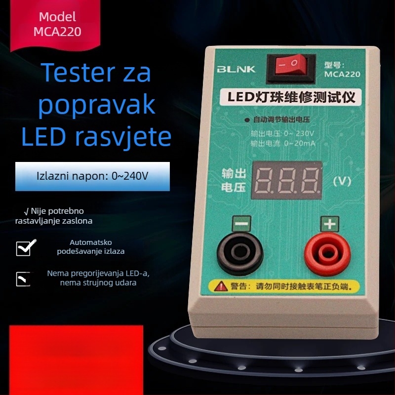 BLNK MCT220 Digitalni instrument za mjerenje napona za testiranje LED pozadinskog osvjetljenja LCD televizora, popravak LED dioda, potpuno izoliran i automatsko podešavanje napona