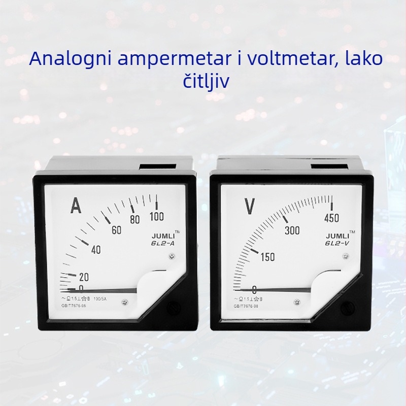 Analogni AC ampermetar i voltmetar s pokazivačem, model 6L2-A, rasponi 600/5, 400/5, 1000/5, 250/5