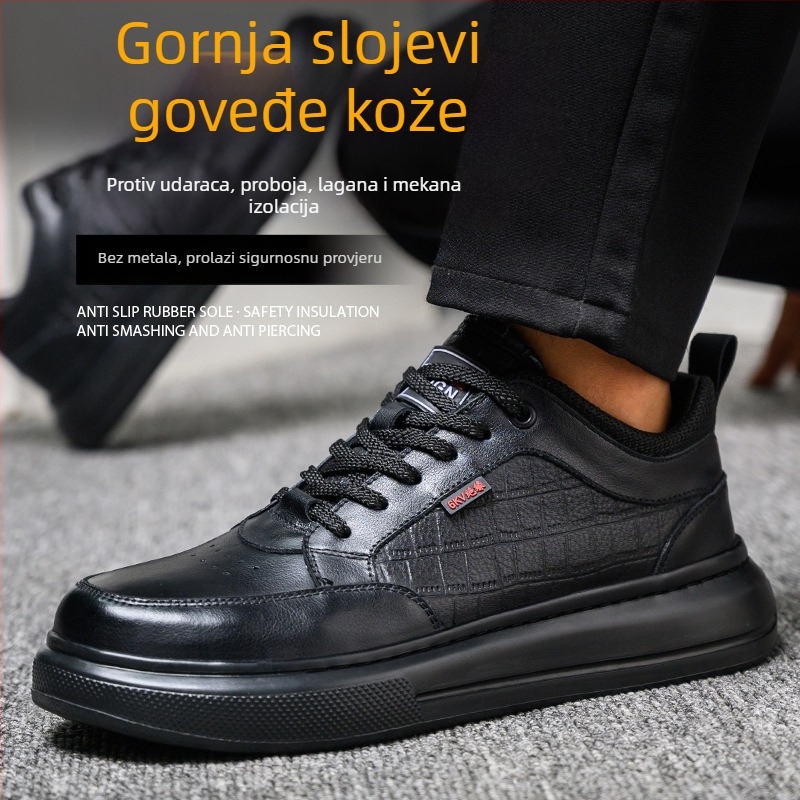 Cipele za sigurnost s zaštitom od udara i probijanja te izolacijom; goveđa koža; niski gležanj; plastični zaštitni prst