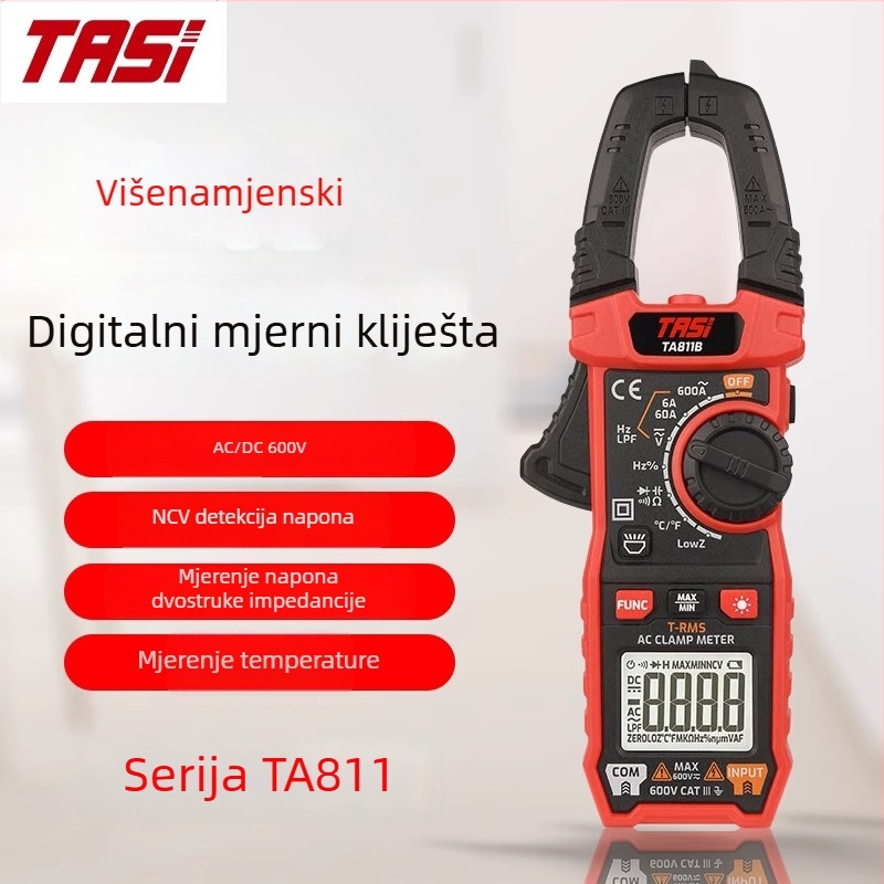 TA811 serija digitalni kliješnji mjerač s dvostrukom impedancijom mjerenja napona i NCV detekcijom napona