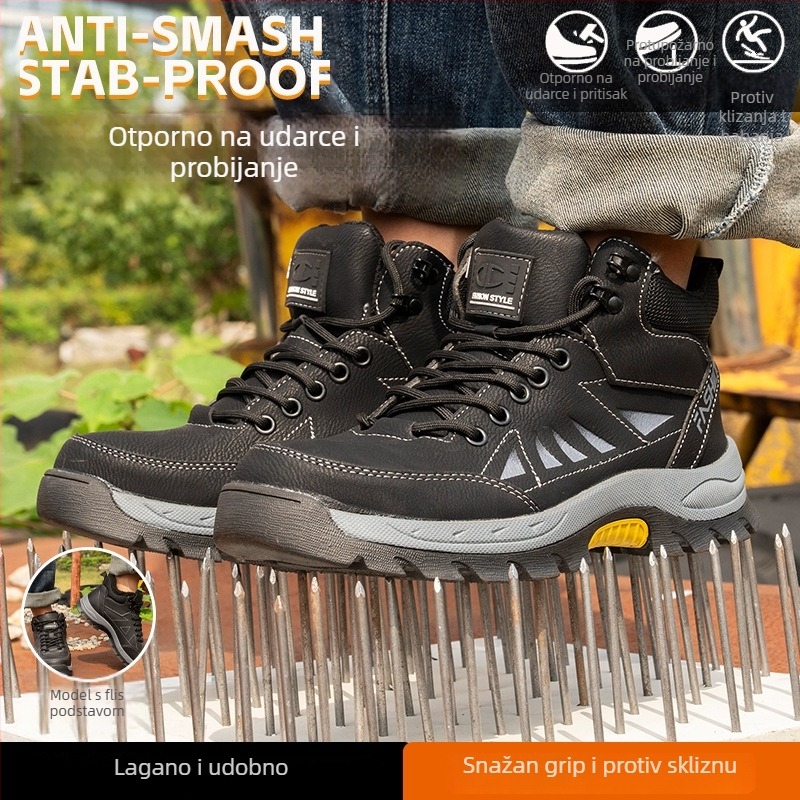 Sigurne radne cipele s čeličnom prstom, protuklizne, otporne na habanje, otporne na udarce i perforaciju, prozračne