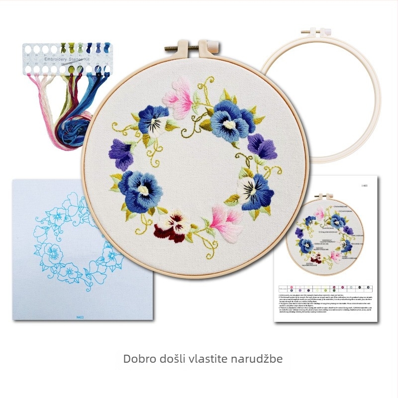 Qianniu DIY set za šivanje — križićno šivanje Suzhou i Xiang na pamukovom platnu za dnevni boravak