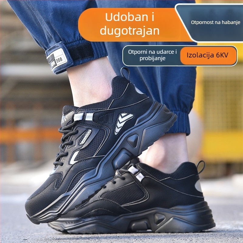 Sigurne cipele s čeličnim prstom, protiv probijanja, izolirane, prozračne, lagane