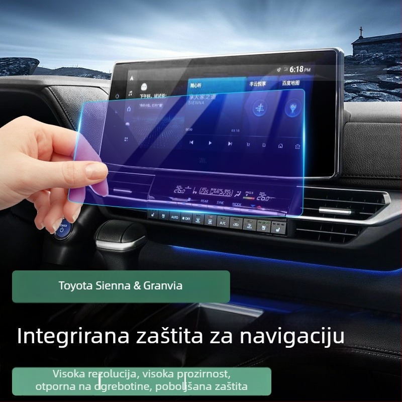 Stakleni zaštitnik zaslona za navigaciju od kaljenog stakla, jedinstven dizajn, otisci prstiju otporni, univerzalna kompatibilnost