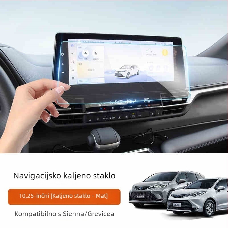 Stakleni zaštitnik zaslona za navigaciju od kaljenog stakla, jedinstven dizajn, otisci prstiju otporni, univerzalna kompatibilnost