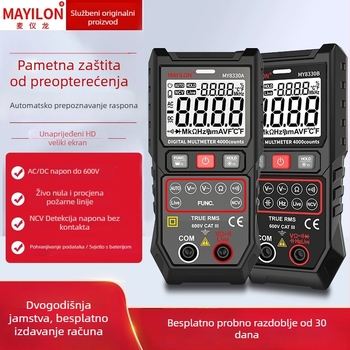 MAYILON MY8330 serija pametnog multimetra s tehnologijom anti-burn 4000 i automatskom identifikacijom napona i otpora