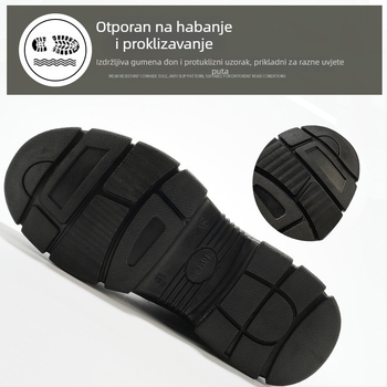 Cipele za sigurnost na radu s čeličnim prstom, otporne na udarce, prodiranje, proklizavanje, otporne na habanje, visok gornji dio