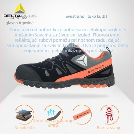 Deltaplus Cipele za zaštitu na radu – gumene, niski gležanj, protiv udara i proboja, prozračne, otporne na lužine i kiseline