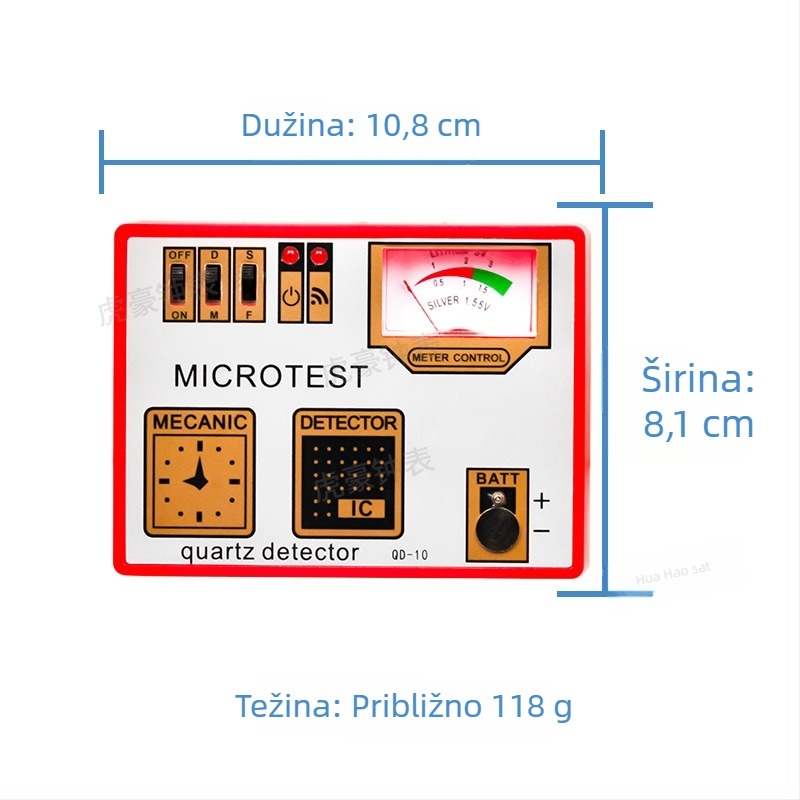QD-10 trostruki mjerni uređaj za baterije: mjerenje baterija tipa dugmić, detektor pokreta, demagnetizator