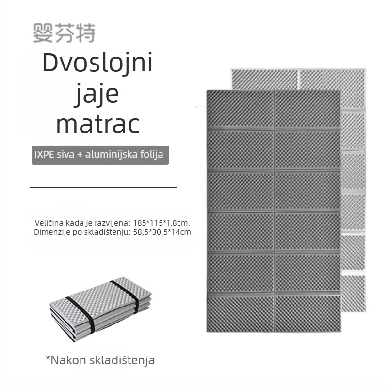 Piknik-kemping podloga — IXPE, otporna na vlagu, vodonepropusna sloj aluminijske folije, LDPE 90% + 10% aluminijski film, vanjski odmor, Schumate