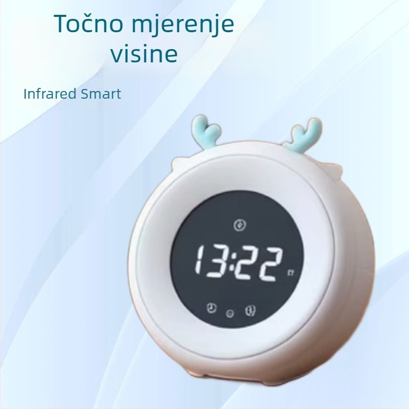 Lidar uređaj za mjerenje visine i težine za djecu – inteligentan infracrveni precizan elektronički mjerni instrument, 3-inčni LED zaslon, dodirna kontrola, ponovno punjiv