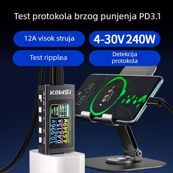 KWS-X1 protokolni detektor, ampermetar i voltmetar, Type-C tester, mjerač snage