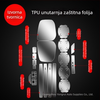 Zaštitni film za središnji zaslon od kaljenog stakla za 26 modela Toyota RAV4, TPU unutarnja zaštita