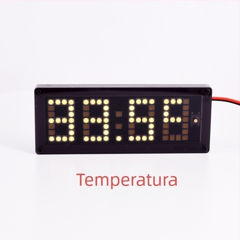 LED sat s matricom točaka za automobil, unutarnji termometar, mjerenje napona baterije, RX8025 visokoprecizni IC za mjerenje vremena, DIY ugradnja