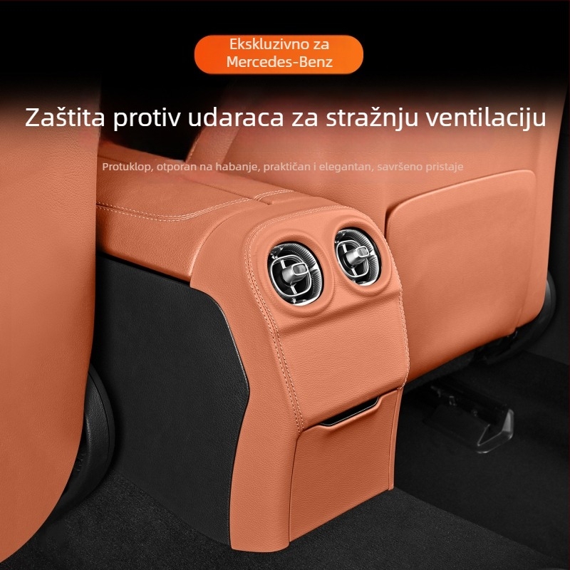 Automobilska dodatna oprema za Mercedes-Benz C-Class (2022–2025) – Baochiyou zaštitna naljepnica za stražnje otvore za ventilaciju i središnju konzolu, model tn-5222, šifra proizvoda tn-822, mogućnost tiskanja logotipa