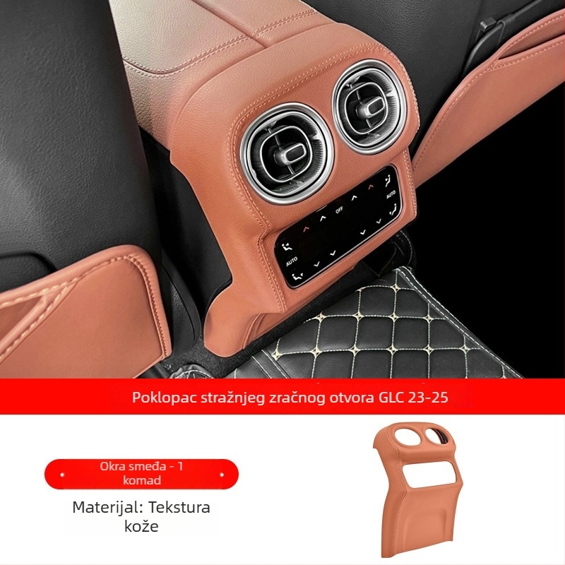 Automobilska dodatna oprema za Mercedes-Benz C-Class (2022–2025) – Baochiyou zaštitna naljepnica za stražnje otvore za ventilaciju i središnju konzolu, model tn-5222, šifra proizvoda tn-822, mogućnost tiskanja logotipa