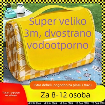 Piknik prostirka, vodootporna, debela, prijenosna, izrađena od Oxford platna, za kampiranje.