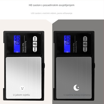 Mini elektronička vaga za nakit, prijenosna džepna vaga, raspon mjere 100 g–1 kg, napaja se dvije AA baterije, model 2020041608385803