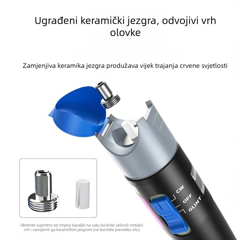 Detektor optičkog vlakna i laserski tester, model B2-10, raspon mjerenja 10 MW, napajanje 5 V, težina 0,16 kg