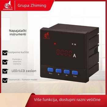 Ampermetar jednofazni AC, digitalni zaslon, 380V, točnost mjerenja 0,4%, masa 200 g