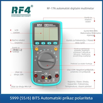 RF4 RF-17N digitalni pametni tester napona i multimetar za matične ploče, telekomunikacijsko održavanje