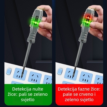 Električarski tester olovka s jasnim bojama i indukcijskim tipom — visoka preciznost otkrivanja prekida vodiča, mjerenje nule i faze