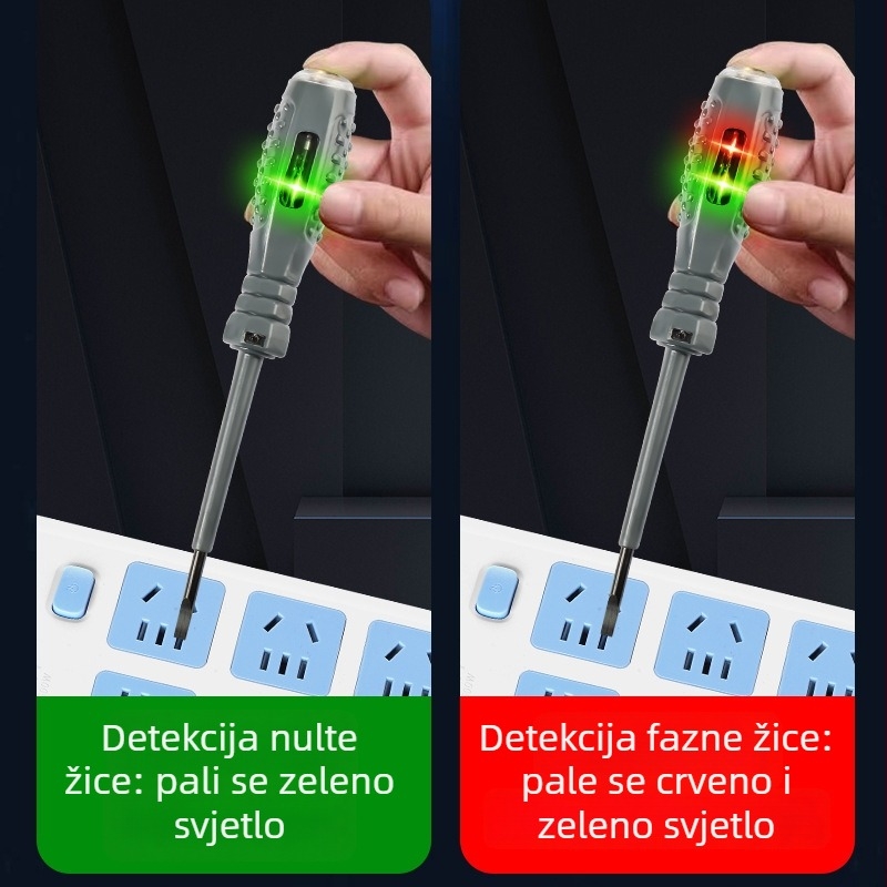Električarski tester olovka s jasnim bojama i indukcijskim tipom — visoka preciznost otkrivanja prekida vodiča, mjerenje nule i faze
