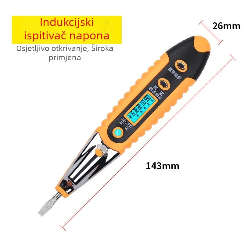 Višenamjenski induktivni digitalni tester olovka za mjerenje napona, LED osvjetljenje, nekontaktno testiranje