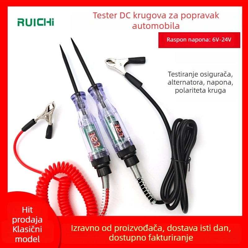 Automobilski tester električnih krugova 6V/12V/24V sa sondom za mjerenje kabelske instalacije