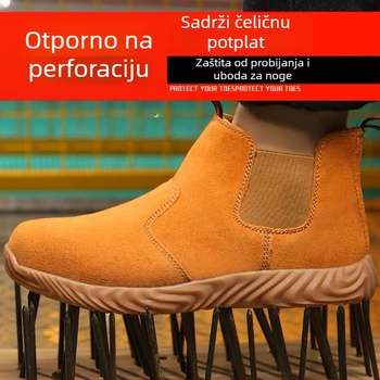 Cipele za zaštitu pri zavarivanju s čeličnim noskom, velur koža, srednji gornji dio, protiv udara i proboja