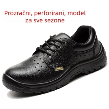 Muške cipele za sigurnost, prozračne, čelični prst, otporne na probijanje, lagane i protuklizne za industrijsku upotrebu
