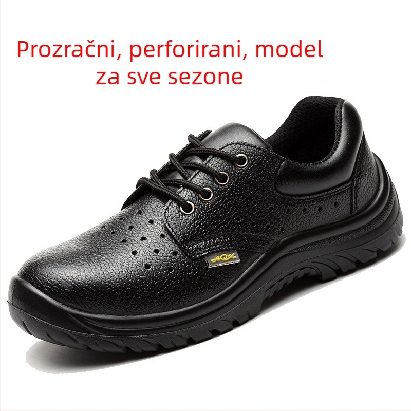 Muške cipele za sigurnost, prozračne, čelični prst, otporne na probijanje, lagane i protuklizne za industrijsku upotrebu