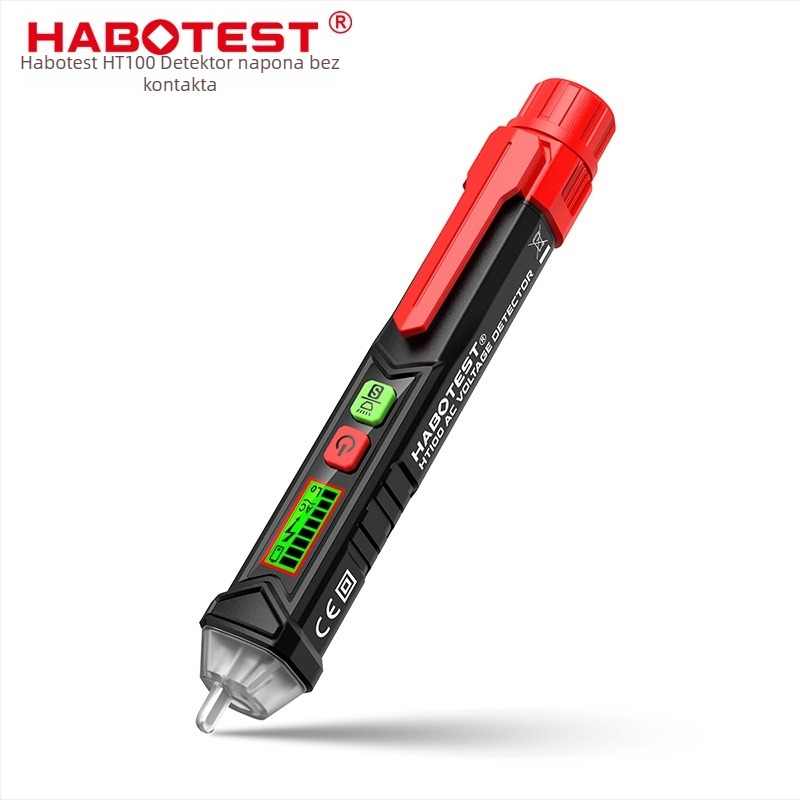 HABOTEST HT100 Bezkontaktni tester napona s digitalnim prikazom i zvučno/vizualnim alarmom, AC12-1000V