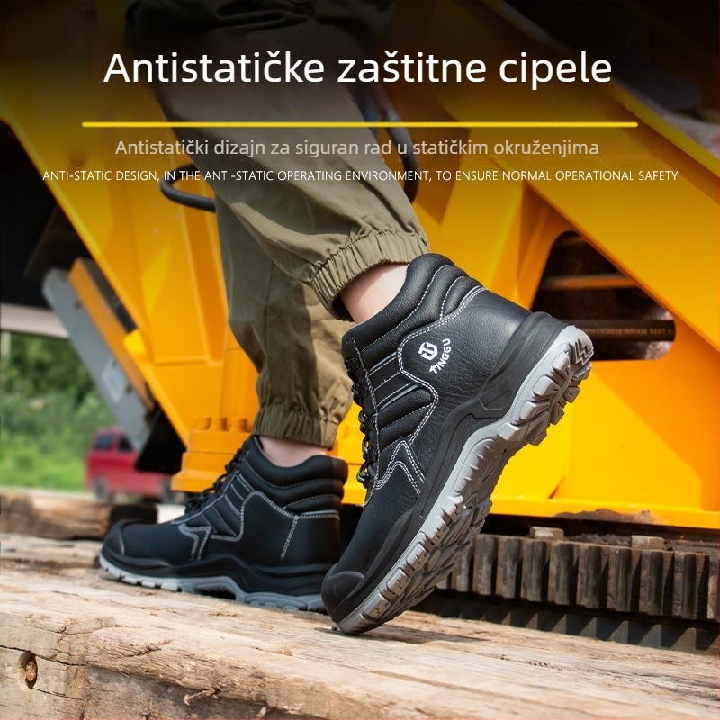 Radne cipele s antistatickom zaštitom od udara i probijanja, čelična kapica, čvrst potplat, otporne na habanje.