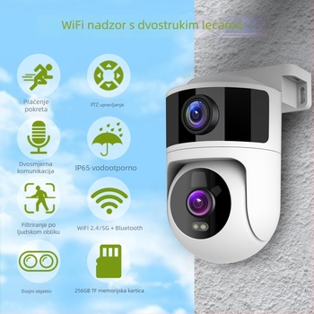IP kamera s 1080P HD, infracrveno noćno snimanje do 10 m, napajanje 12V, za unutarnju i vanjsku upotrebu, alarma funkcija