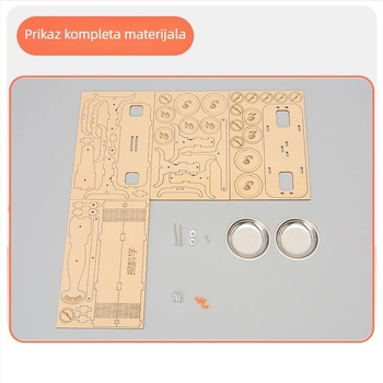 Drvena vaga s pladnjem za fizičke eksperimente – edukativna DIY igra za uzrast 7–14 godina