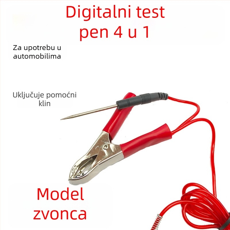 Automobilski električni tester krugova s digitalnim prikazom, zvučnikom, višenamjenski i dvobojni LED indikator