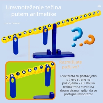Didaktička dječja vaga za predškolsko obrazovanje: digitalno zbrajanje i oduzimanje, DIY, višefunkcionalna, ABS materijal, Xingtong, za djecu 4-6 godina