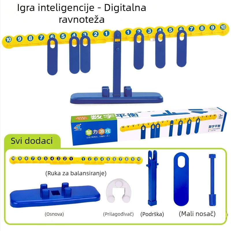 Didaktička dječja vaga za predškolsko obrazovanje: digitalno zbrajanje i oduzimanje, DIY, višefunkcionalna, ABS materijal, Xingtong, za djecu 4-6 godina