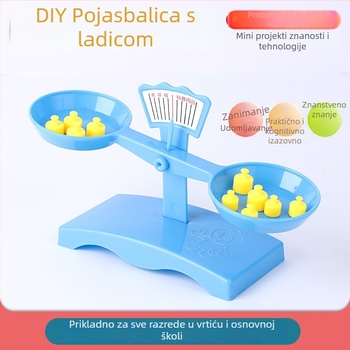 DIY ABS balansna vaga s pladnjem — sklopiva edukativna igra za razvoj inteligencije, fizičke znanosti za djecu 4–6 godina