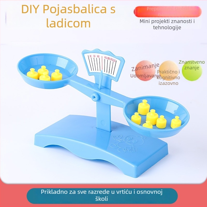 DIY ABS balansna vaga s pladnjem — sklopiva edukativna igra za razvoj inteligencije, fizičke znanosti za djecu 4–6 godina