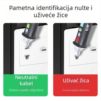 Tester napona – višenamjenski detektor prekida linije, induktivni inteligentni mjerni alat za kućnu upotrebu 12–1000V