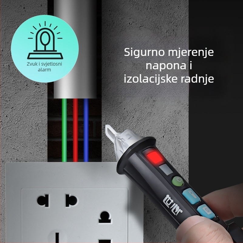 Tester napona – višenamjenski detektor prekida linije, induktivni inteligentni mjerni alat za kućnu upotrebu 12–1000V