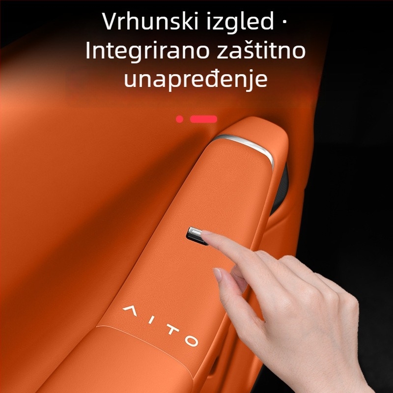 Kožne zaštitne naljepnice za ploče za podizanje prozora i tipke na vratima, kompatibilne s 26 modela Huawei Aito M7M8.