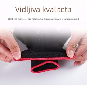 Xingyu N539 crveno-crne nitrilne zaštitne rukavice s premazom, protuklizne, otporne na habanje, jednokratne upotrebe (12 pari)