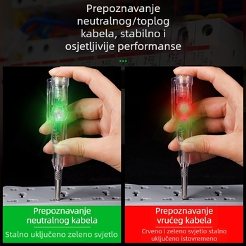 Meike tester za elektrikare s jasnim LED indikatorom, pametni testni alat, višefunkcijski indukcijski tester