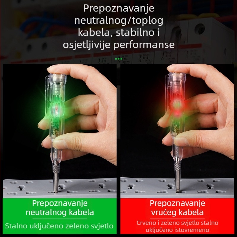 Meike tester za elektrikare s jasnim LED indikatorom, pametni testni alat, višefunkcijski indukcijski tester